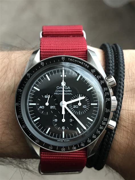 omega speedmaster red and black|omega speedmaster price chart.